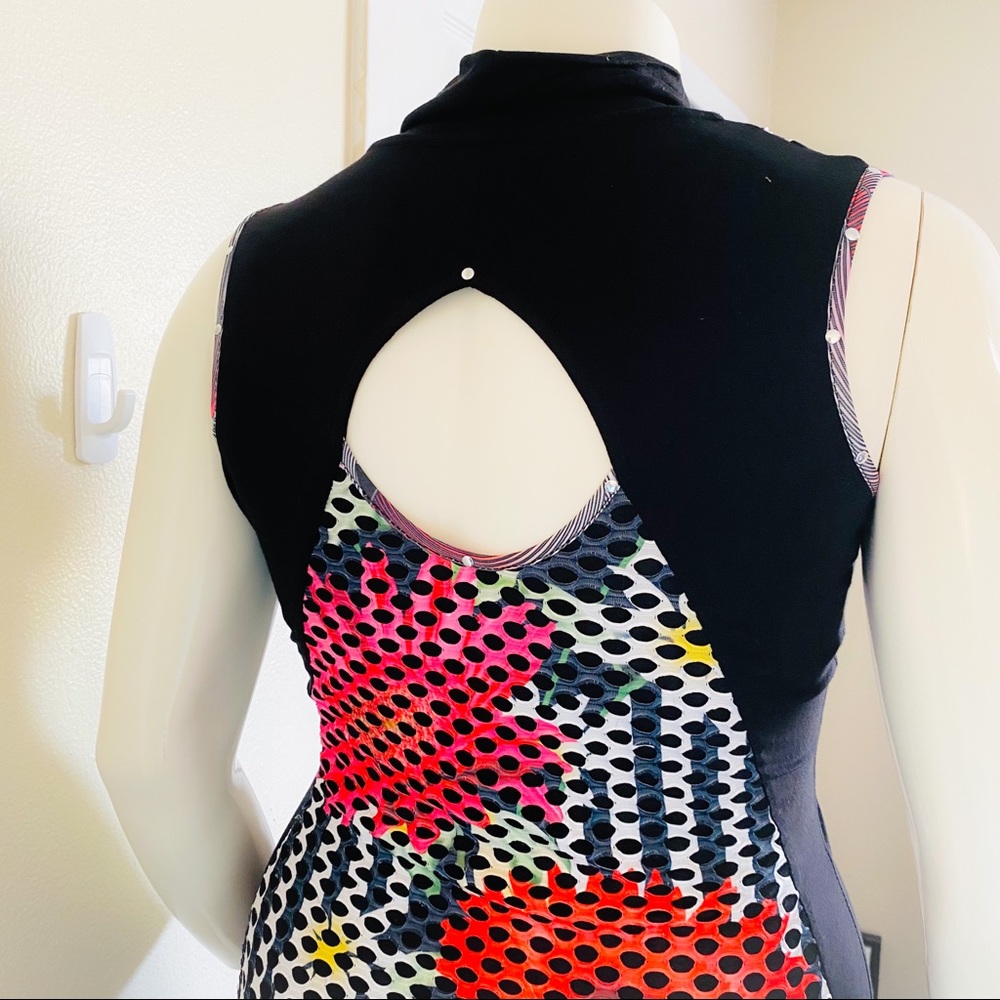 Tango Mango Stunning Unique Mixed Media Mesh Dress - Picture 10 of 12
